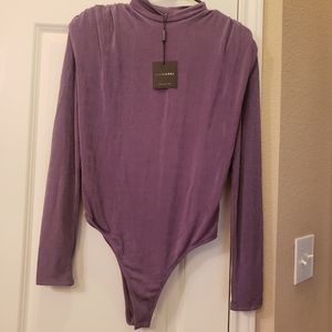 JLUXLABEL Purple bodysuit and skirt